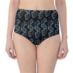 Multicolored Dna Strand Art Classic High-waist Bikini Bottoms by ExtraAwesomeSauce
