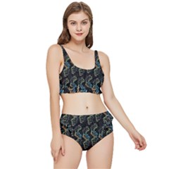 Multicolored Dna Strand Art Frilly Bikini Set by ExtraAwesomeSauce