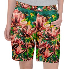 Abstract Floral Artwork Women s Pocket Shorts by ExtraAwesomeSauce