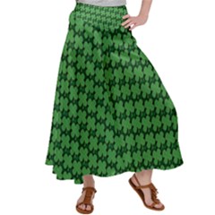 St  Patrick s Day Clovers Women s Satin Palazzo Pants by ExtraAwesomeSauce
