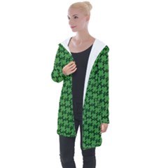 St  Patrick s Day Clovers Longline Hooded Cardigan by ExtraAwesomeSauce