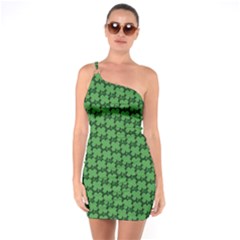 St  Patrick s Day Clovers One Shoulder Ring Trim Bodycon Dress by ExtraAwesomeSauce