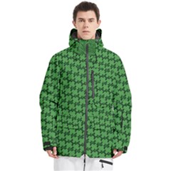 St  Patrick s Day Clovers Men s Multi Pockets Zip Ski And Snowboard Waterproof Breathable Jacket by ExtraAwesomeSauce