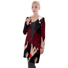 Horror Themed Bloody Hands Hooded Pocket Cardigan by ExtraAwesomeSauce