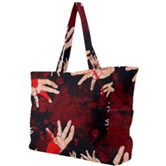 Horror Themed Bloody Hands Simple Shoulder Bag by ExtraAwesomeSauce