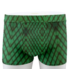Green Diamond Grid Pattern Men s Boxer Briefs by ExtraAwesomeSauce