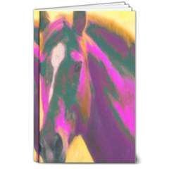 Vibrant Abstract Equine Art 8  X 10  Hardcover Notebook by ExtraAwesomeSauce