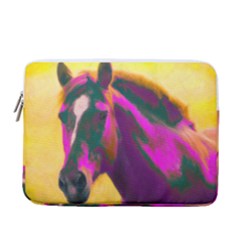 Vibrant Abstract Equine Art 13  Vertical Laptop Sleeve Case With Pocket by ExtraAwesomeSauce
