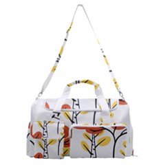 Tree Auntumn Leaf Sports Gym Duffle Bag With Shoe Compartment by anzea