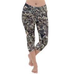 Pear Tree In Full Bloom Lightweight Velour Capri Yoga Leggings by ExtraAwesomeSauce