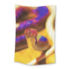 Vibrant Forked-tongue Snake Art Small Tapestry by ExtraAwesomeSauce