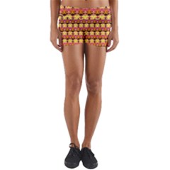 Gradient Lion Head Pattern Yoga Shorts by ExtraAwesomeSauce