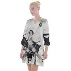 Betty Page Bdsm Open Neck Shift Dress by CherleyTemples