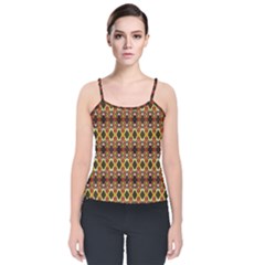 Colorful Geometric Pattern Design Velvet Spaghetti Strap Top by ExtraAwesomeSauce