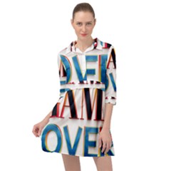 Game Over Text Design  Mini Skater Shirt Dress by 7223056