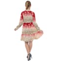 Abstract, Christmas, Glittery, Gold, Red All Frills Dress View2