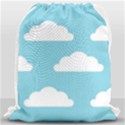 Clouds Blue Pattern Drawstring Bag (Large) View1