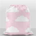 Clouds Pink Pattern Drawstring Bag (Small) View2