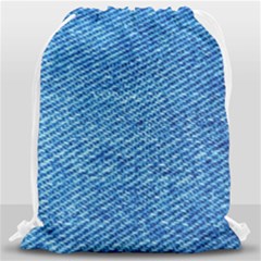 Blue Denim Jeans Like Drawstring Bag (large) by ConteMonfrey