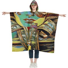 Carnival Mask - Venetian Mask - Italy Vintage Women s Hooded Rain Ponchos by ConteMonfrey