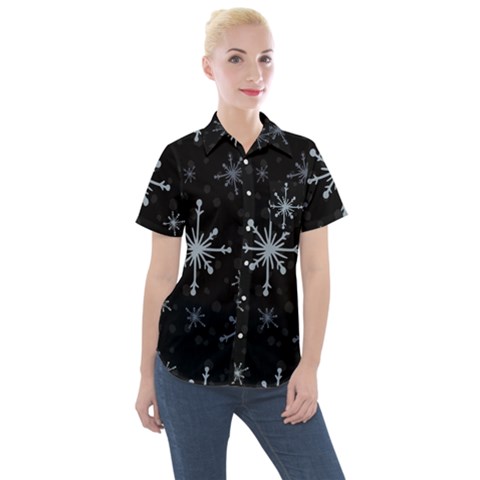 The Most Beautiful Stars Women s Short Sleeve Pocket Shirt by ConteMonfrey
