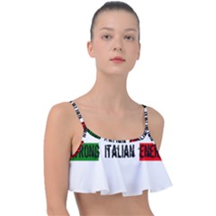 Strong Italian Energy Frill Bikini Top by ConteMonfrey