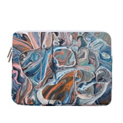 Blue Islands 13  Vertical Laptop Sleeve Case With Pocket by kaleidomarblingart