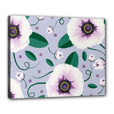 Flowers Petals Blossom Flora Canvas 20  X 16  (stretched) by Apenda