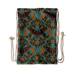 Day Of The Death Moth Drawstring Bag (small) by GeekLover