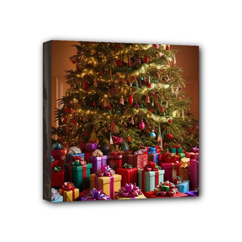 Merry Christmas Mini Canvas 4  X 4  (stretched) by favoritechios