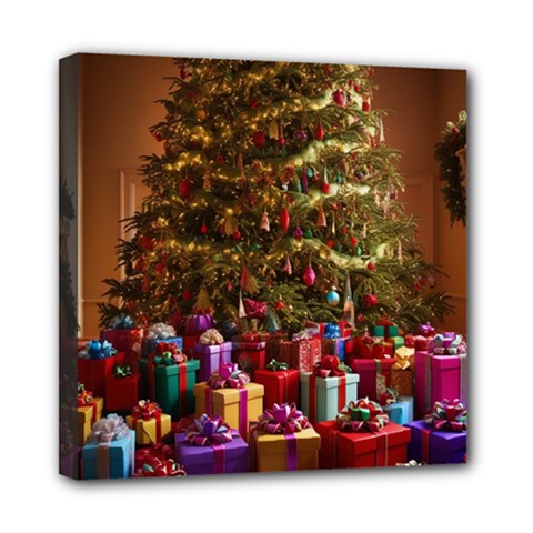 Merry Christmas Mini Canvas 8  X 8  (stretched) by favoritechios