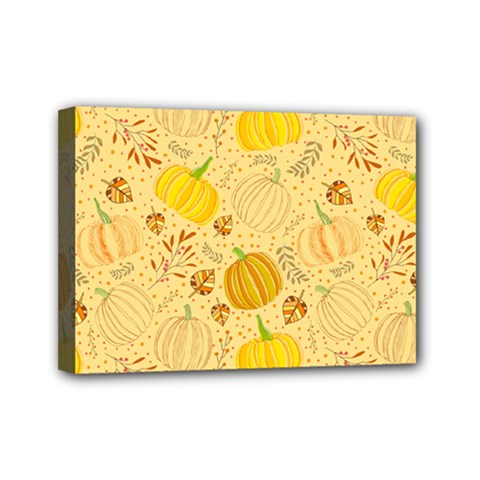 Pumpkins Autumn Fall Harvest Mini Canvas 7  X 5  (stretched) by Apenda