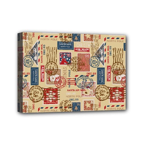 Letters Writing Paper Text Pattern Mini Canvas 7  X 5  (stretched) by Apenda