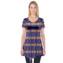 Bitcoin Logo Pattern Short Sleeve Tunic  View1