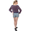 Bitcoin Logo Pattern Banded Bottom Chiffon Top View2