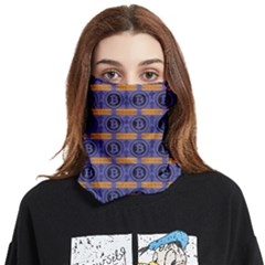 Bitcoin Logo Pattern Face Covering Bandana (two Sides) by ExtraAwesomeSauce