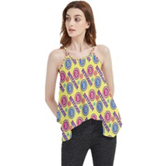 Colorful Bitcoin Pattern Flowy Camisole Tank Top by ExtraAwesomeSauce