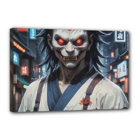Demon Samurai Canvas 18  X 12  (stretched) by AwesomeSauce