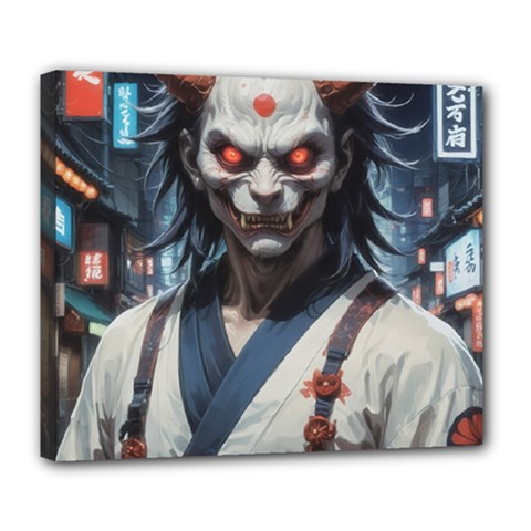 Demon Samurai Deluxe Canvas 24  X 20  (stretched) by AwesomeSauce