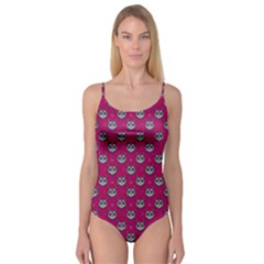 Calavera Cat Art Pattern Camisole Leotard  by ExtraAwesomeSauce