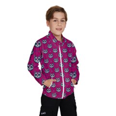 Calavera Cat Art Pattern Kids  Windbreaker by ExtraAwesomeSauce
