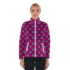 Calavera Cat Art Pattern Women s Bomber Jacket by ExtraAwesomeSauce