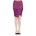 Calavera Cat Art Pattern Midi Wrap Pencil Skirt View1