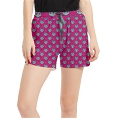 Calavera Cat Art Pattern Women s Runner Shorts by ExtraAwesomeSauce