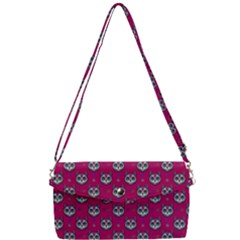 Calavera Cat Art Pattern Removable Strap Clutch Bag by ExtraAwesomeSauce