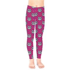 Calavera Cat Art Pattern Kids  Classic Winter Leggings by ExtraAwesomeSauce