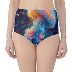 Cosmic Jellyfish Artwork Classic High-waist Bikini Bottoms by ExtraAwesomeSauce