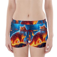Enchanted Fire Feline Boyleg Bikini Wrap Bottoms by ExtraAwesomeSauce