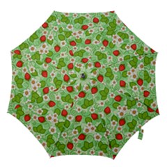 Strawberries Pattern Seamless Hook Handle Umbrellas (small) by Posterlux