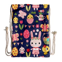 Bunny - Easter Pattern Drawstring Bag (large) by kyorashop23